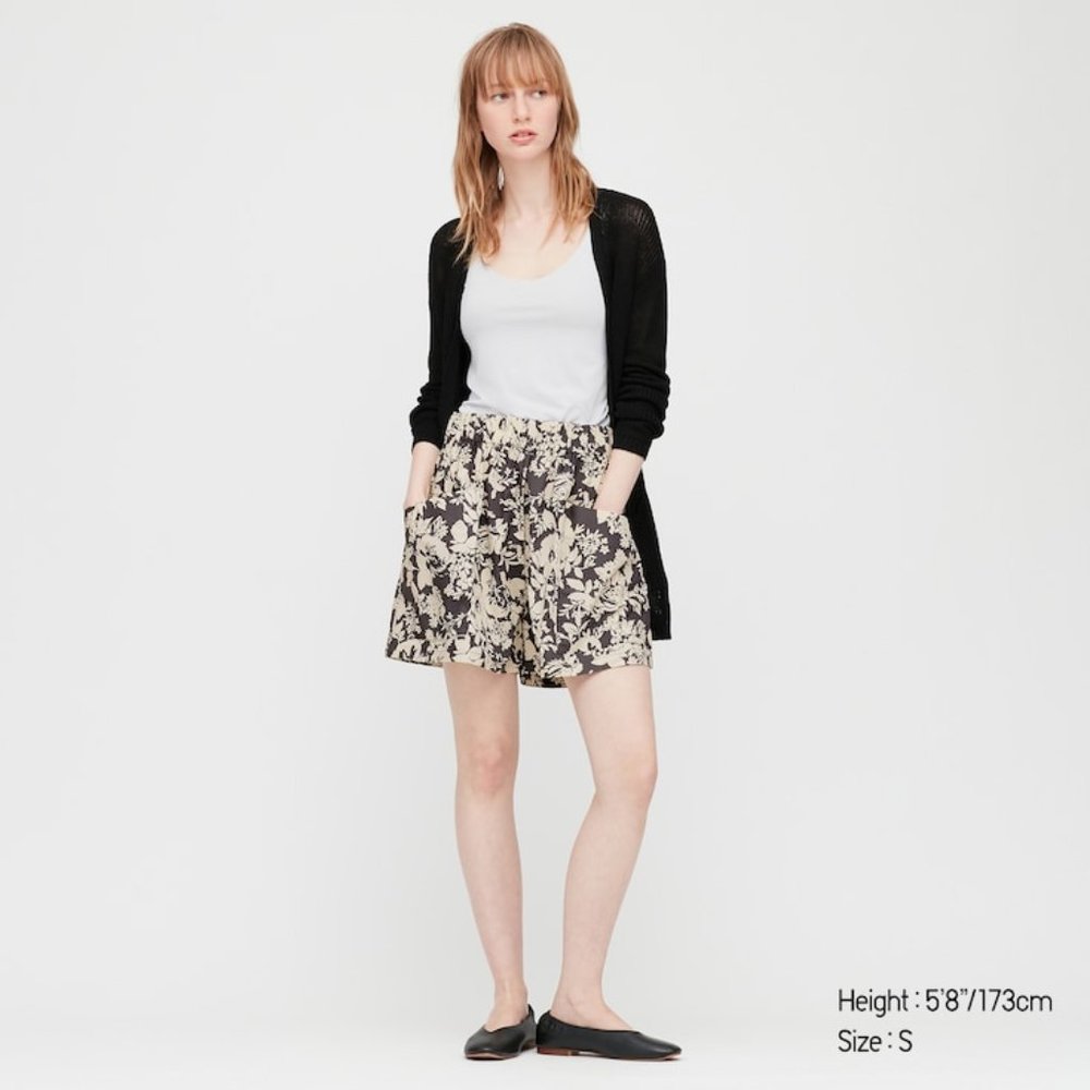 Uniqlo NWT Cotton Poplin Print Cargo Shorts M